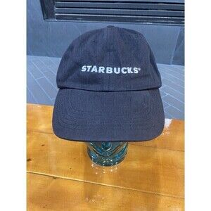 STARBUCKS Coffee Hat Cap Adjustable Spellout Employee Work Cotton